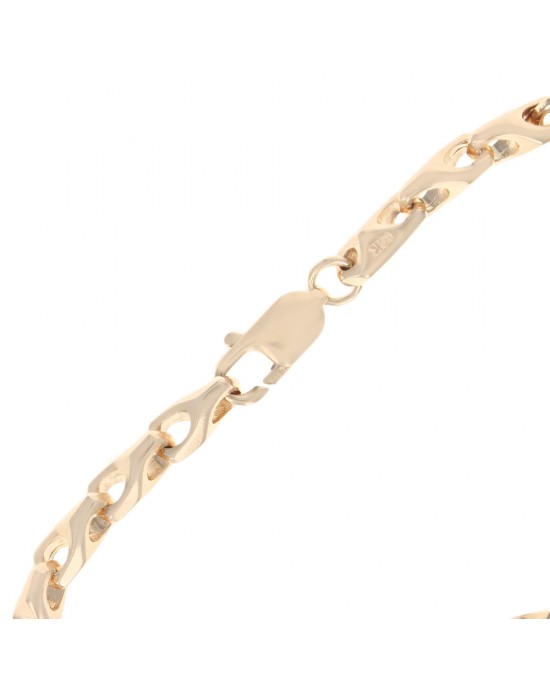 Custom 'Y' Link Bracelet in Yellow Gold